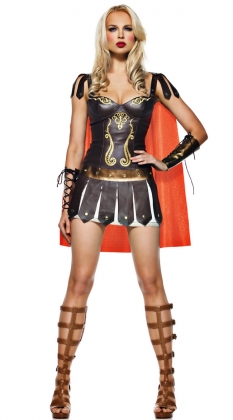 Dark Coffe Warrior Princess Costume
