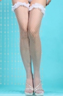 White Lace Fishnet Stocking