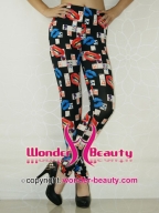 Sexy Lip Cards Print Winter Leggings