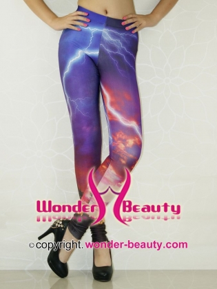 Blue Lightning Leggings