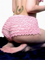 Pale Pink Multi Ruffle Boy Short