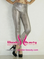 Silvery Metallic Luster Leggings