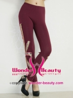 Quietly Elegant Dark Red Fashion Leggings