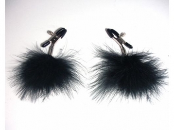 Sex & Mischief Black Feather Nipple Clamp