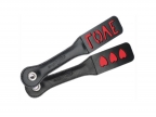 Red And Black Leather Valentine Heart Paddle