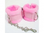 Pink Rabbit Fur Handcuffs