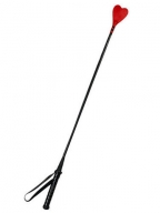 Heart Shaped Solid Black Leather Whip