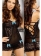 Black Lace Chemise With Blue Tie