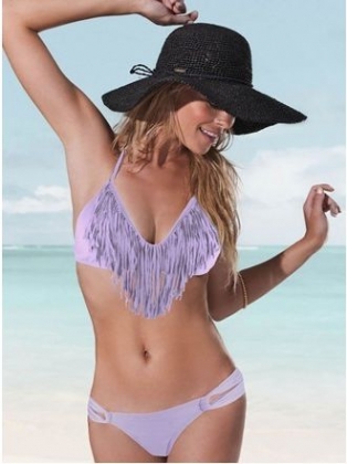 Light Purple Audrey Fringe Taboo Bikini