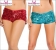 Red And Blue Sequin Booty Shorts