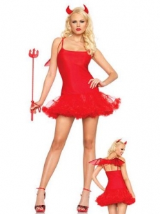 Red Lovely Small Devil Halloween Costume