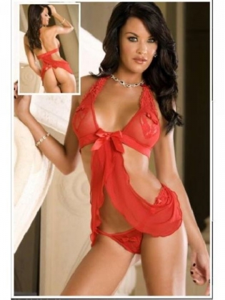 Red Heart Babydoll Lingerie