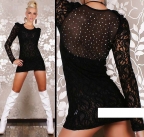 Black Net and Wetlook Romper Short Skirt Lingerie