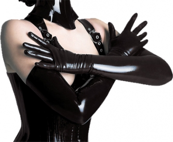 Black Sexy Vinyl Gloves