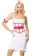 White On Call Nurse Costume With Red Belt