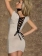Gray Deep V-Neck Back Bandage Clubwear