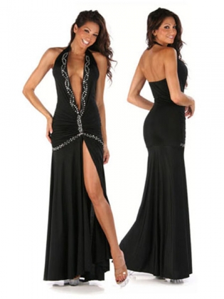 Elegant Black Gown Long Dress