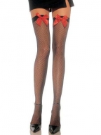 Fishnet Stockings With Bow