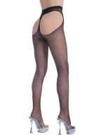 Open Front Fishnet Suspender Pantyhose