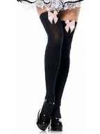 Satin Bow Thigh Highs