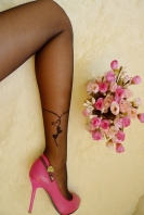 Black Flower Sexy Pantyhose