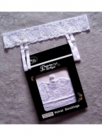 Opaque White Lace Top Garterbelt Stockings