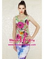 Colourful Sexy Flower Top With Yarn