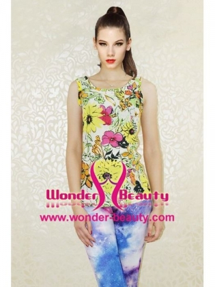 Colourful Sexy Flower Top With Yarn