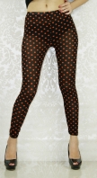 Orange Wave Point Seamless Leggings