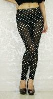 White Wave Point Seamless Leggings