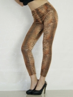 Golden Seamless Zebra Leggings