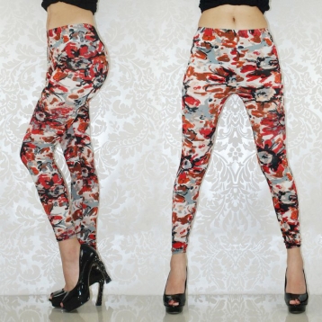Watercolor Painting Printed Leggings