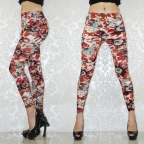 Watercolor Painting Printed Leggings