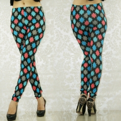 Color Rhombus Winter Fashion Leggings