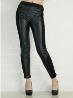 Thicken Splice Leather Leggings