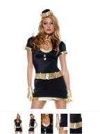 Gold  Female Navy Sailor Costume