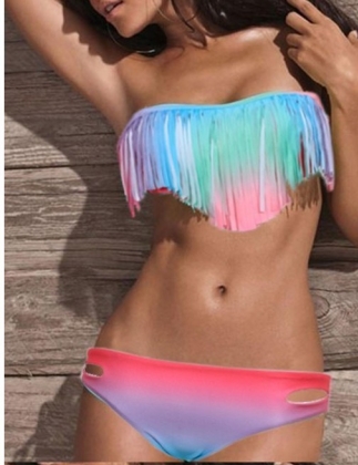 Colorful Tassel Swimwear