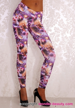 Bronzing Star Galaxy Leggings