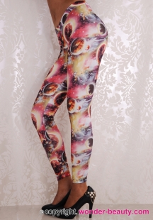 Hot Pink Planet Galaxy Leggings