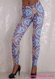 Magnificent Blue Geometric Leggings