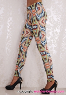 Magnificent Brown Geometric Leggings