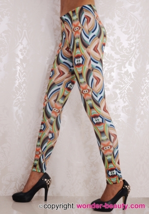 Magnificent Brown Geometric Leggings