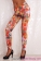 Red Colorful Cross Leggings