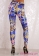 Blue Colorful Cross Leggings
