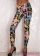 Black Colorful Cross Leggings