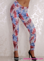 Water-drop Red Leopard Leggings