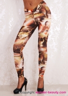 Heart-shape Yellow Planet Leggings