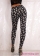 Black Gray Cross Leggings