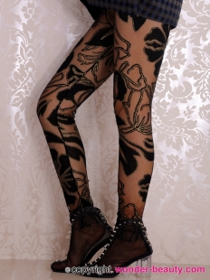 Sheer Floral Mesh Leggings