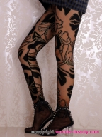 Sheer Floral Mesh Leggings